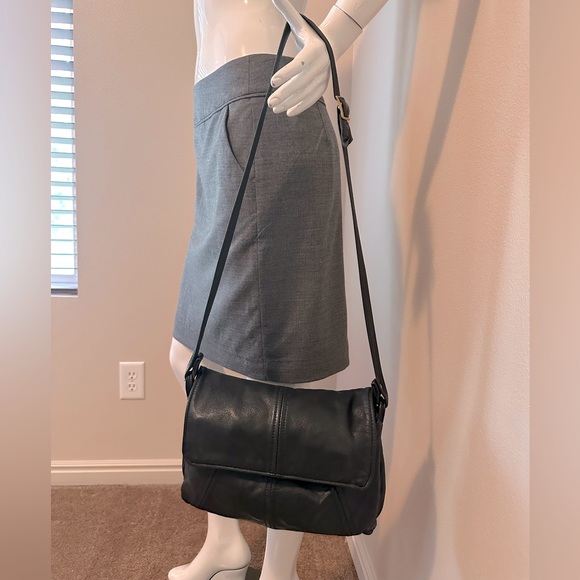 Victoria leather company purse Crossbody Flap Front Black - Picture 8 of 8